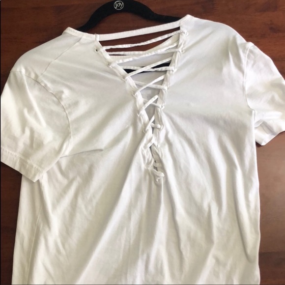 PINK NATION criss-cross back shirt❣️❣️❣️ - Picture 2 of 3